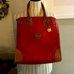 Dooney & Bourke All Weather Dark Red Leather Large Satchel